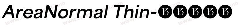 AreaNormal Thin字体转换